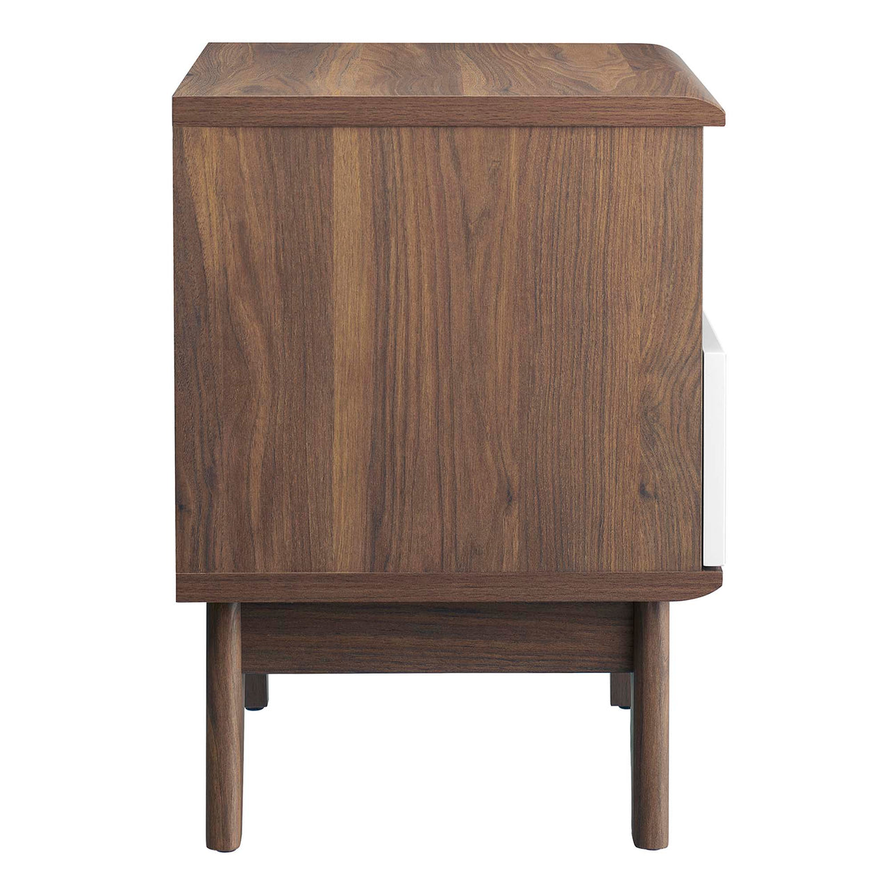Lunel Nightstand, Walnut & White