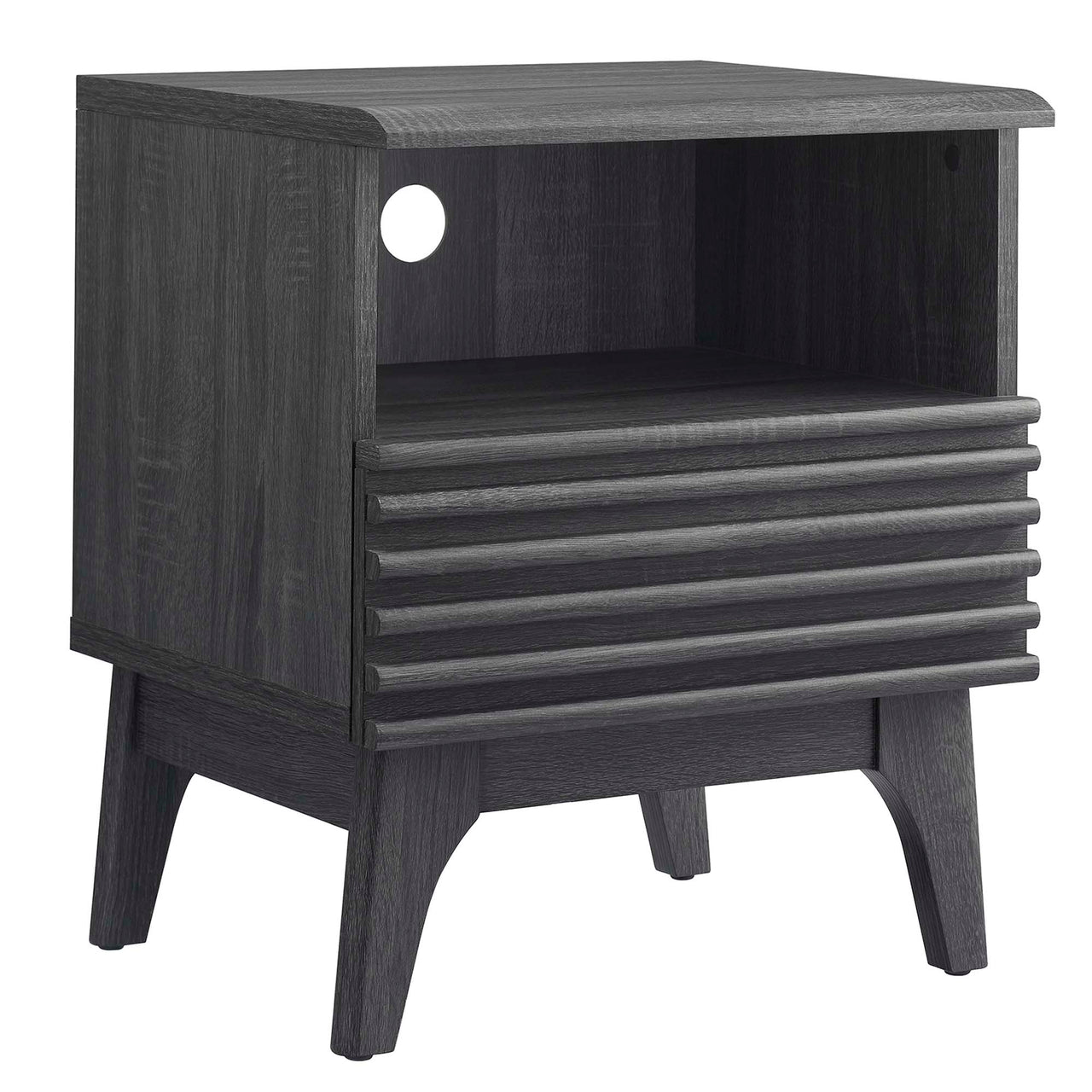 Ventra Display Nightstand, Small, Charcoal