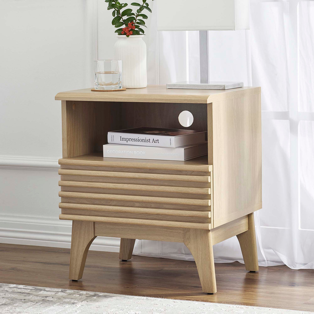 Ventra Display Nightstand, Small, Oak