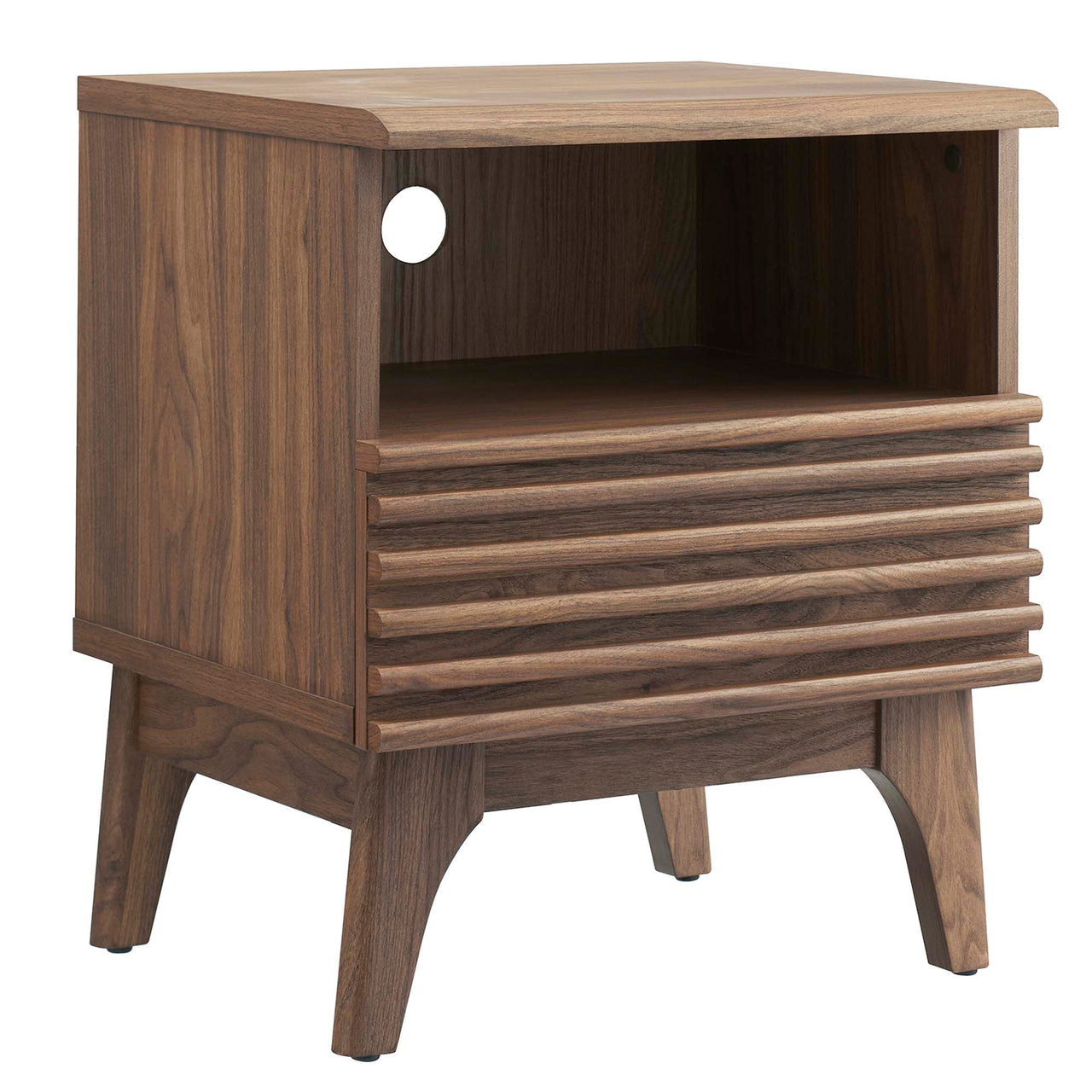 Ventra Display Nightstand, Small, Walnut
