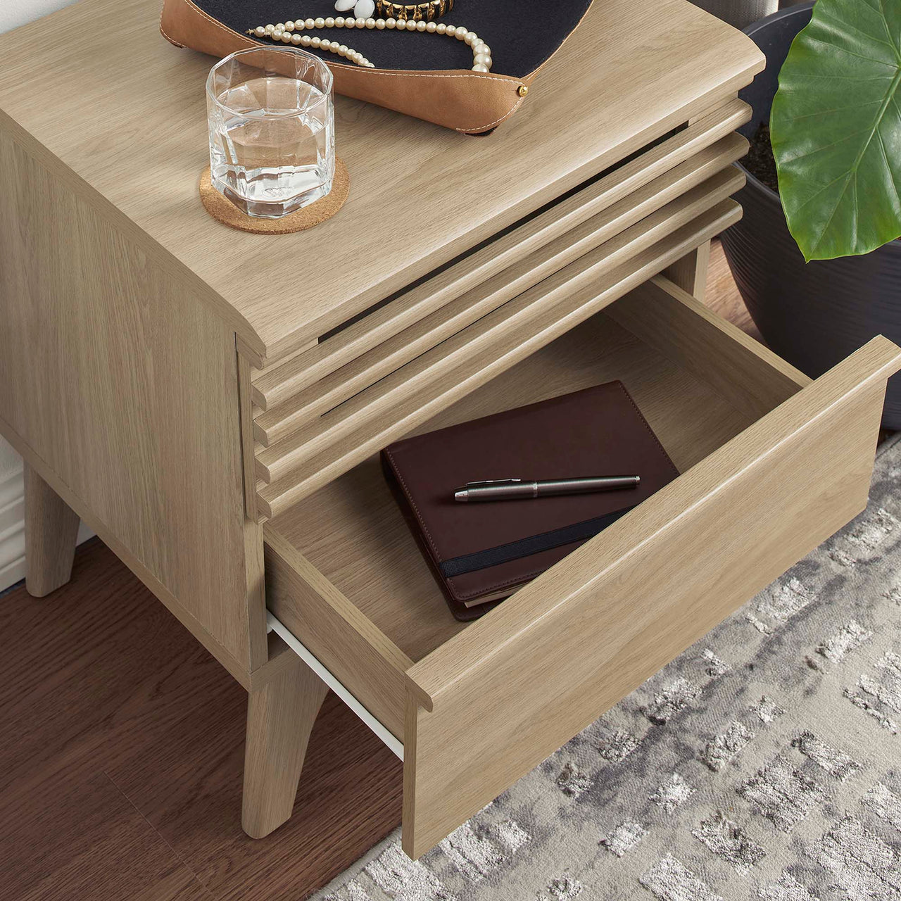Ventra Nightstand, Small, Oak