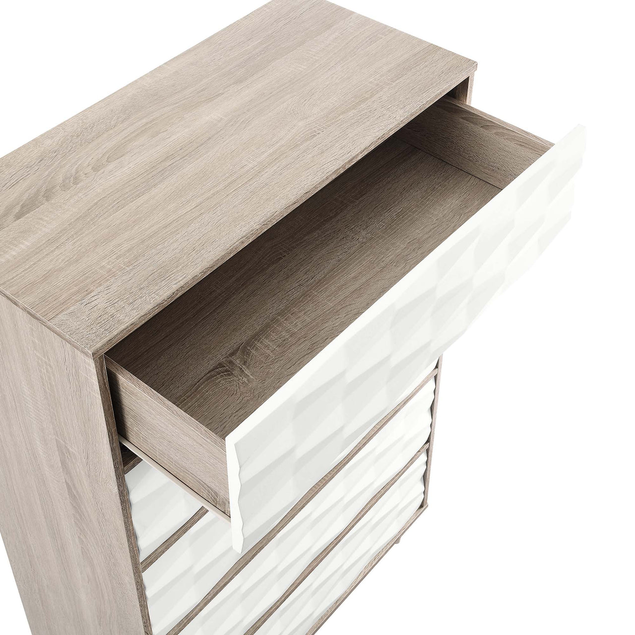 Cymber Chest, Oak & White