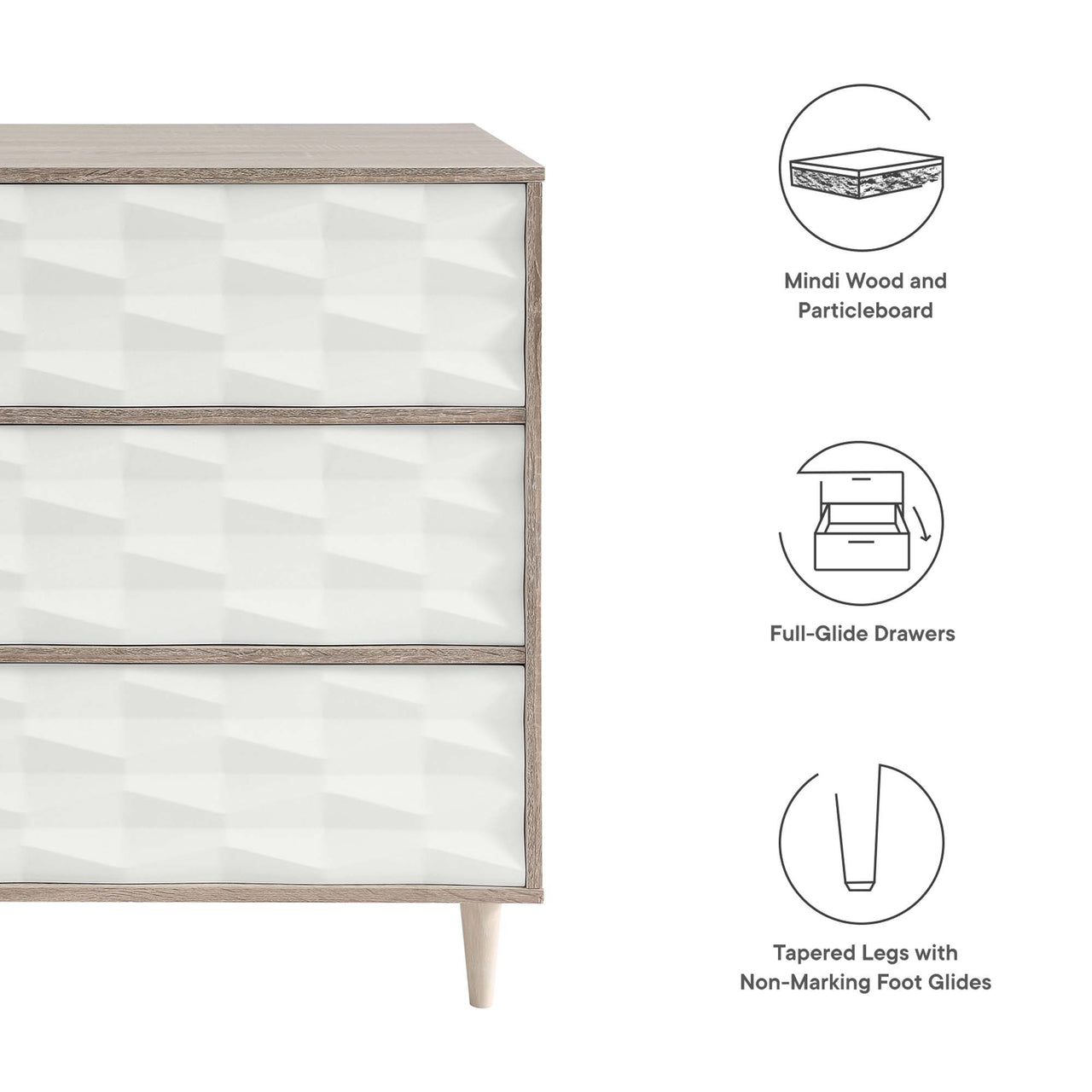 Cymber Dresser, Oak & White