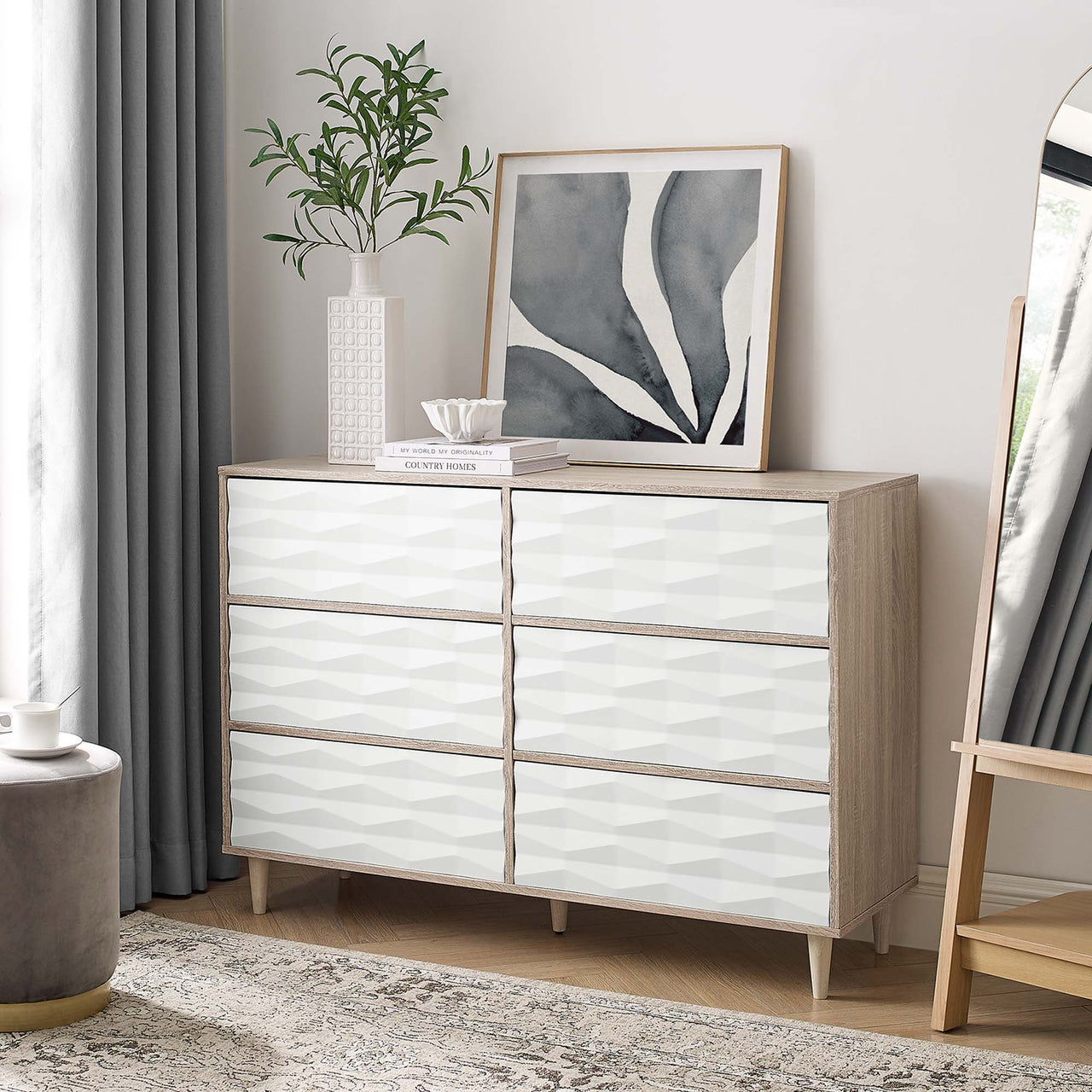 Cymber Dresser, Oak & White