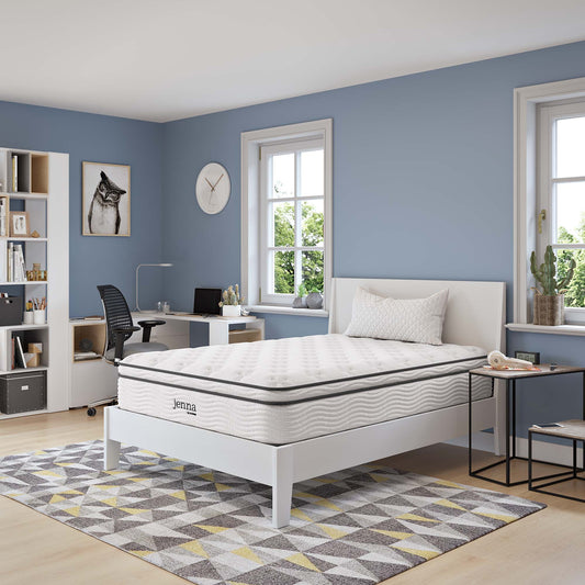 12" Hybrid Full Mattress, JENH12, White