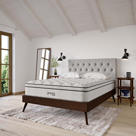12" Hybrid King Mattress, JENH12, White