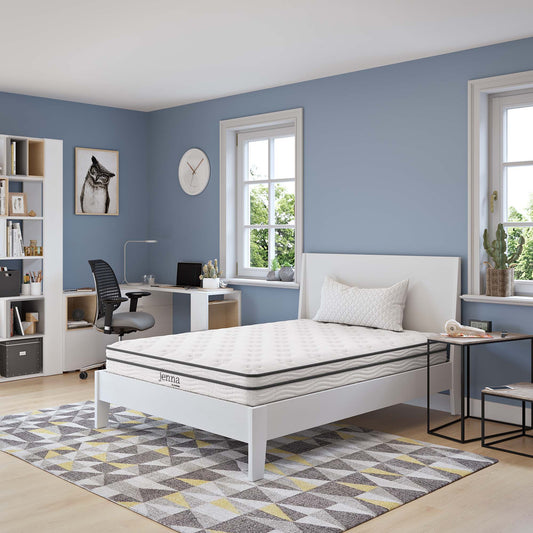 6" Hybrid Full Mattress, JENH6, White