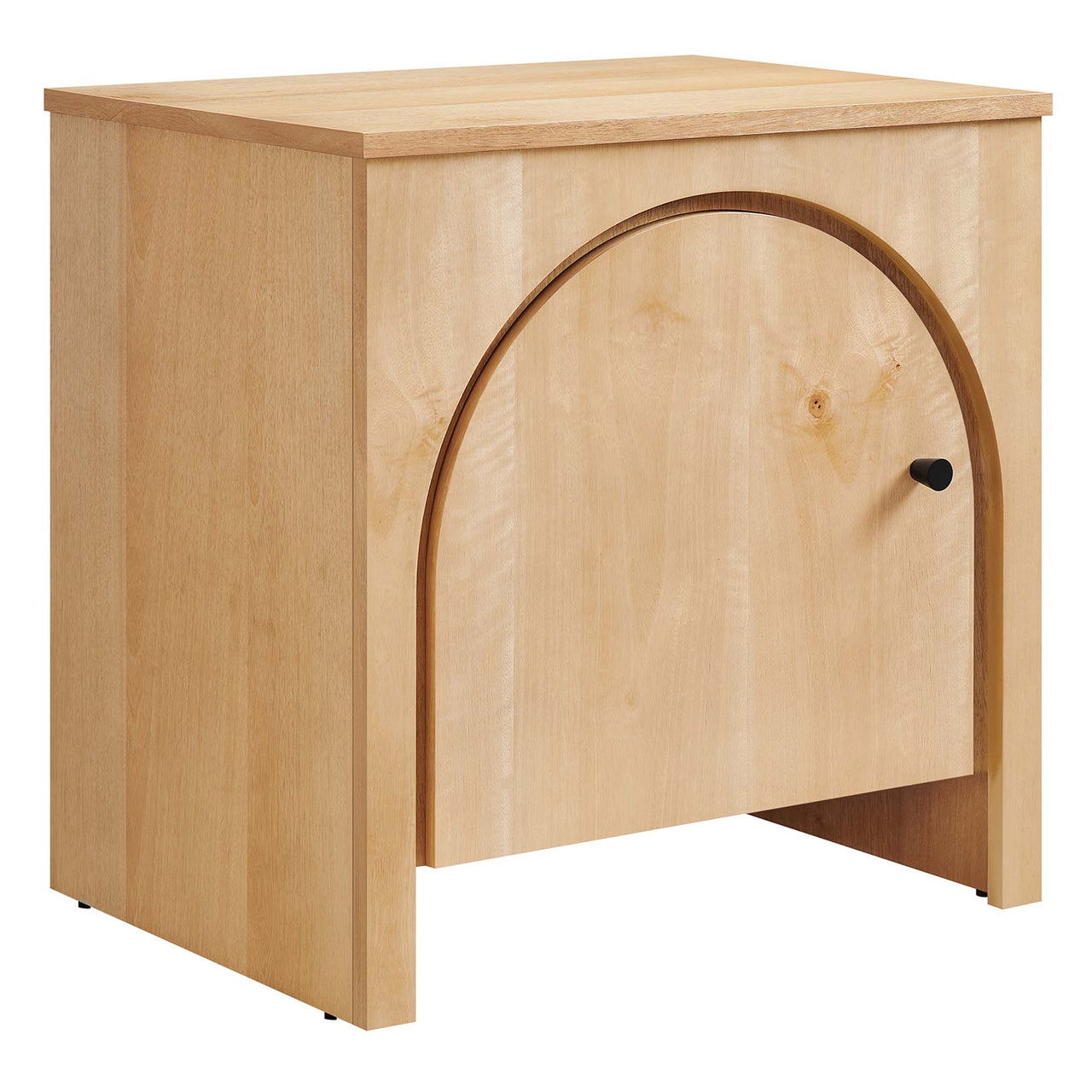 Revina Arched Door Nightstand, Oak