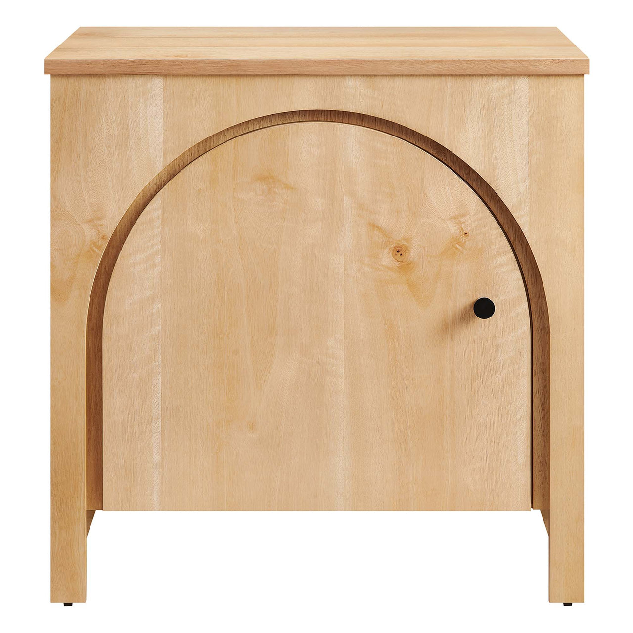 Revina Arched Door Nightstand, Oak