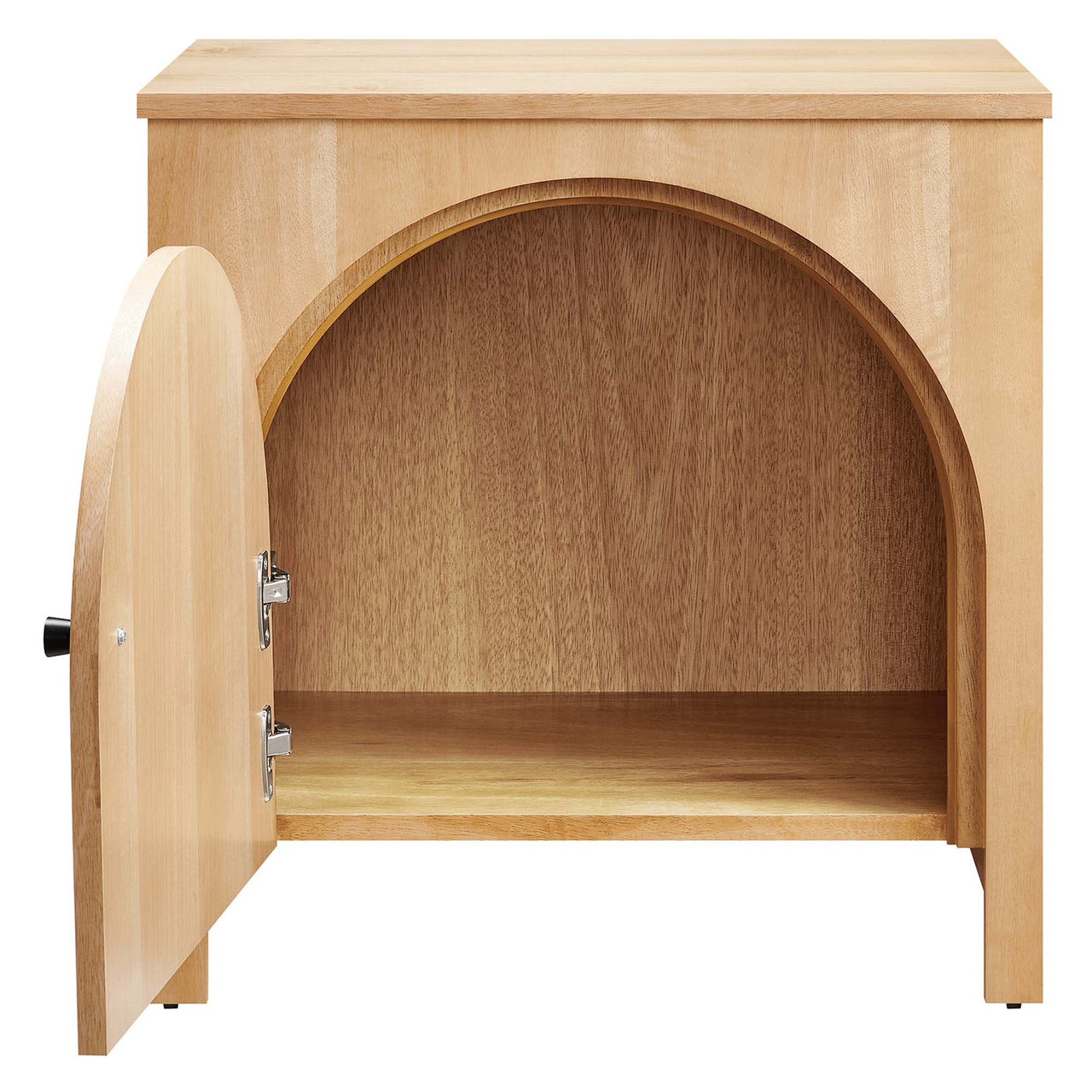 Revina Arched Door Nightstand, Oak