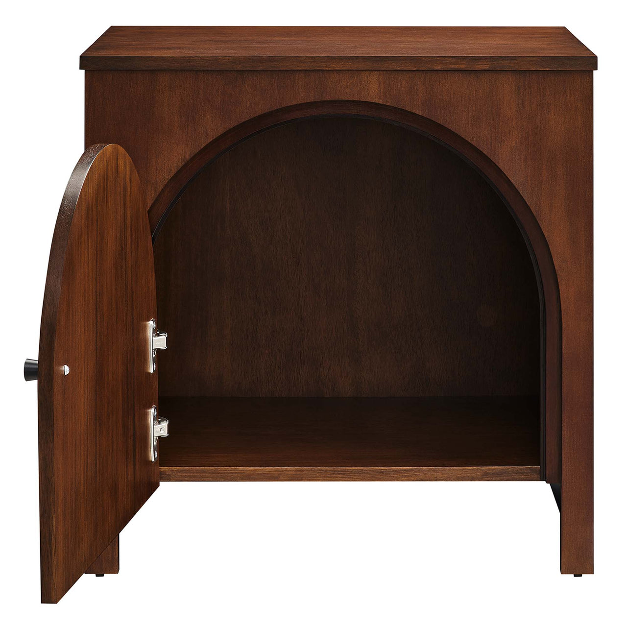 Revina Arched Door Nightstand, Walnut