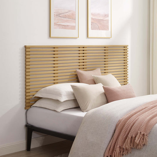 Ventra Wall Mount King Headboard, Oak