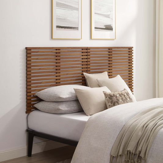 Ventra Wall Mount King Headboard, Walnut