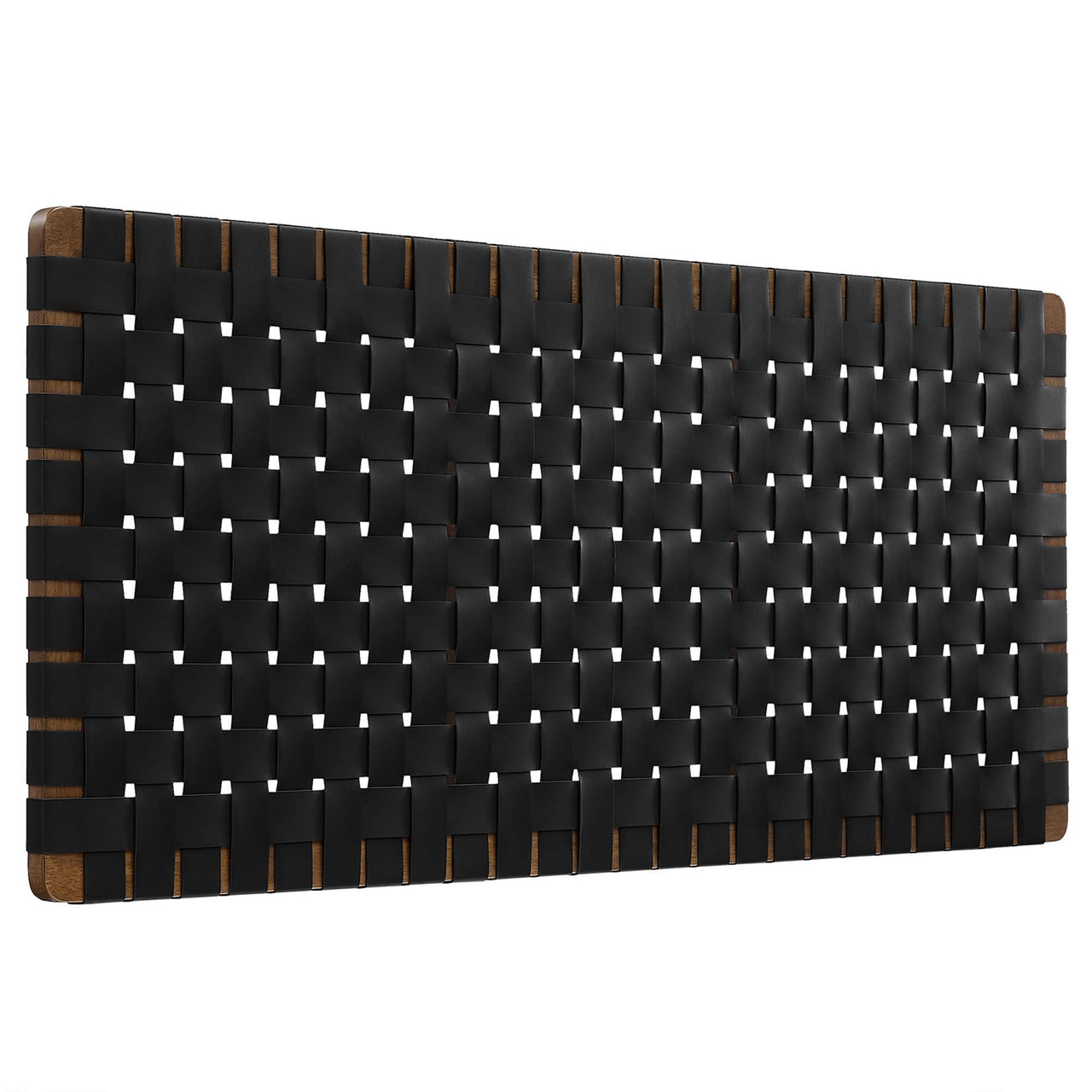 Bravura Strapped Full Headboard, Walnut & Black