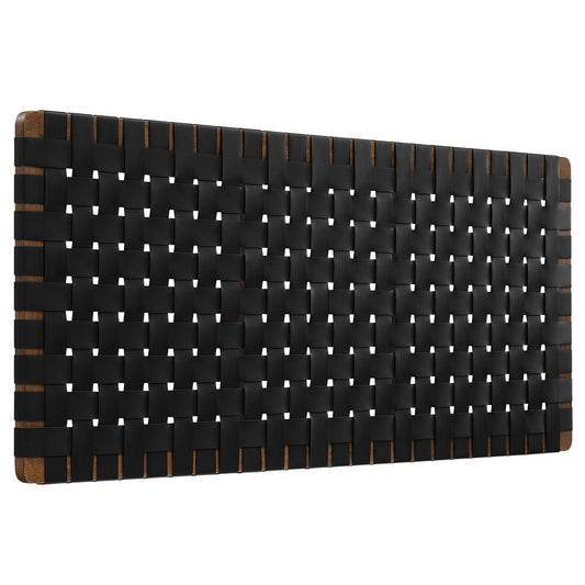 Bravura Strapped Full Headboard, Walnut & Black