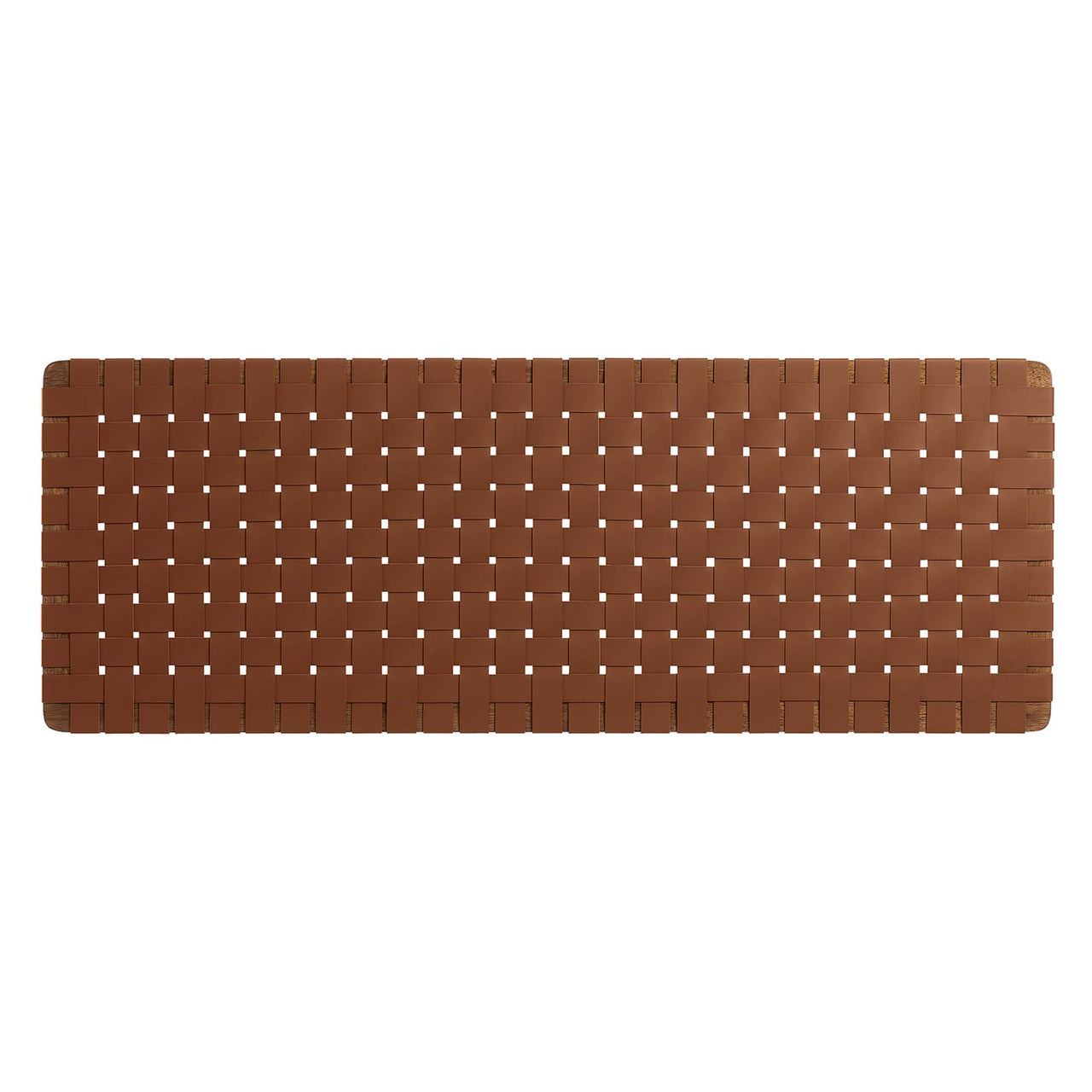 Bravura Floating Strapped Queen Headboard, Walnut & Brown