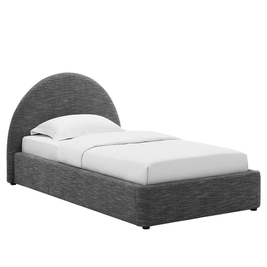 Moonrise Fabric Twin Platform Bed, Slate