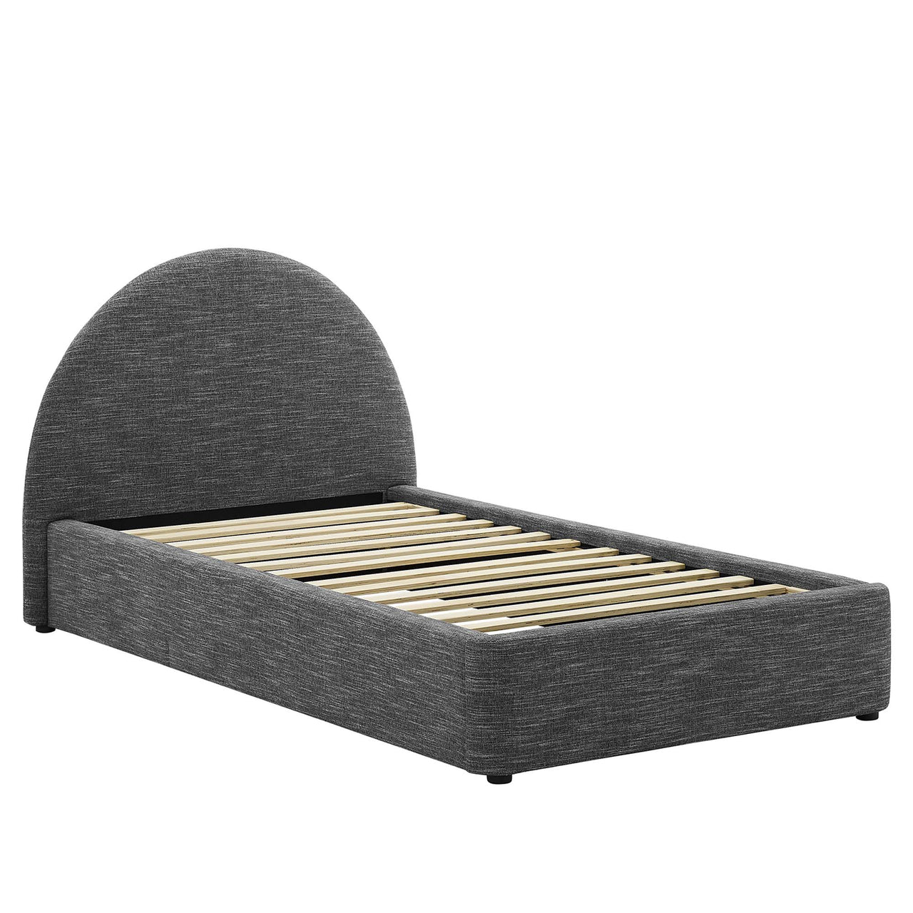 Moonrise Fabric Twin Platform Bed, Slate
