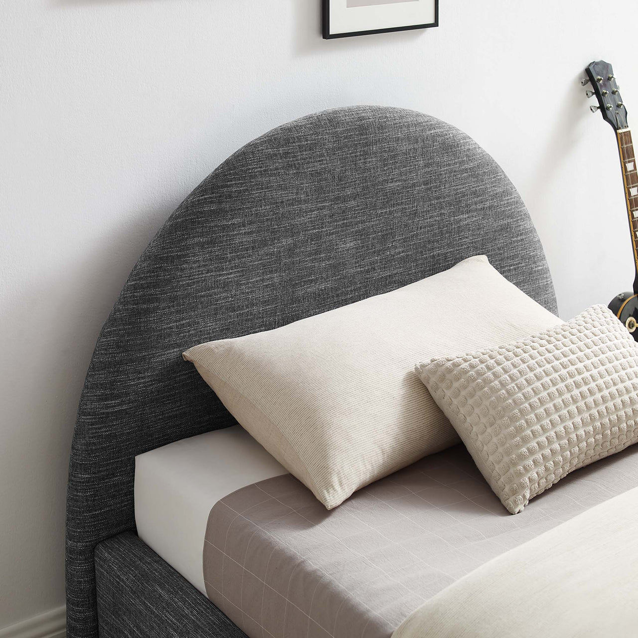 Moonrise Fabric Twin Platform Bed, Slate