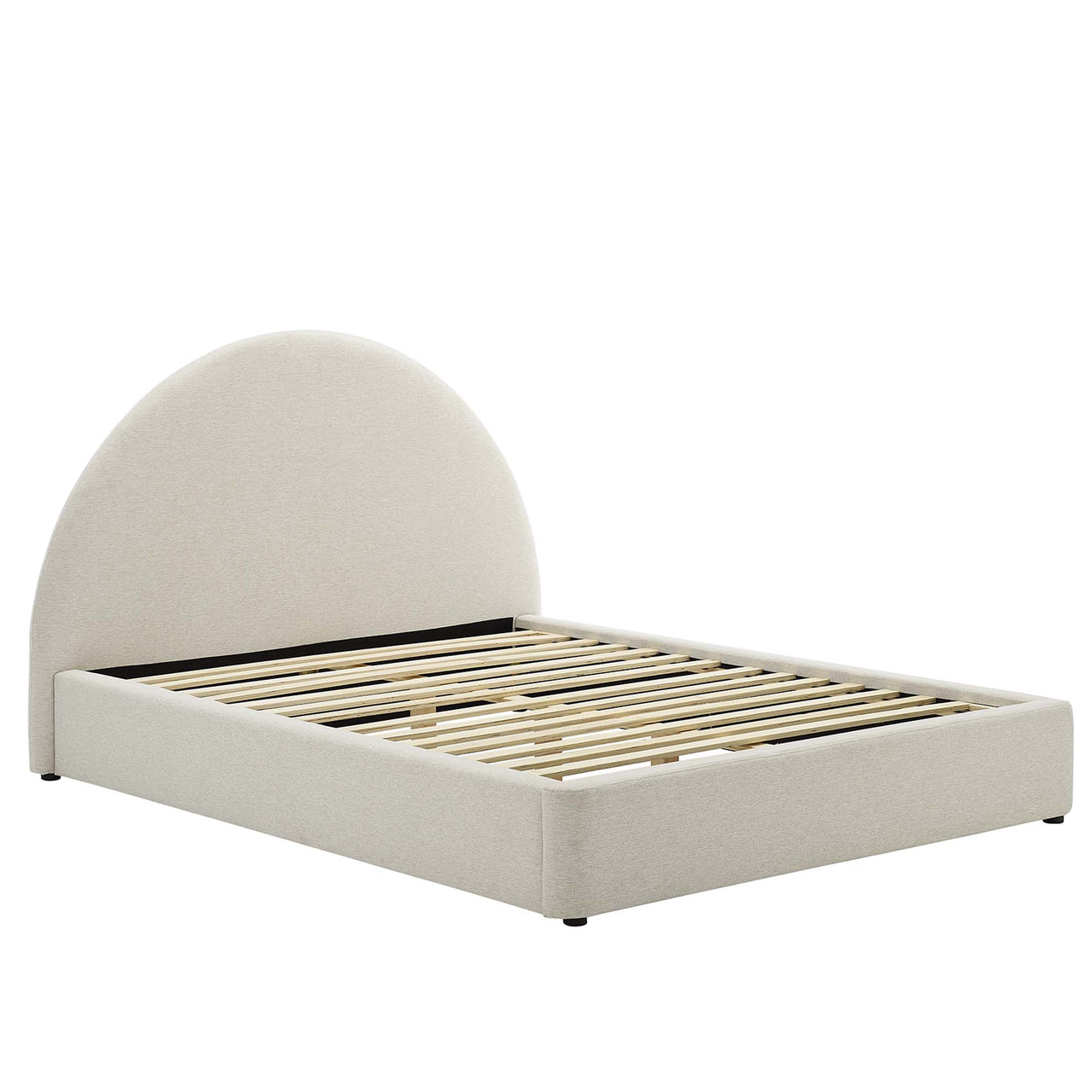 Moonrise Fabric Full Platform Bed, Ivory