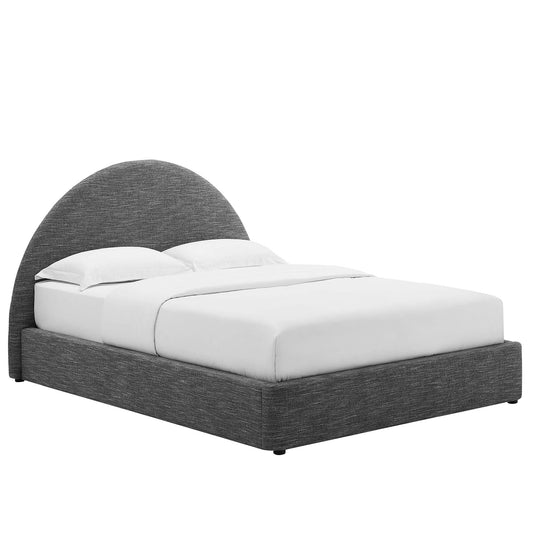 Moonrise Fabric Queen Platform Bed, Slate