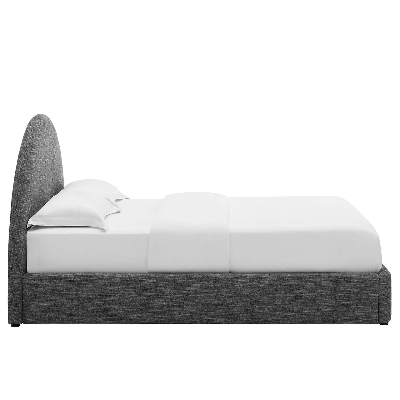 Moonrise Fabric Queen Platform Bed, Slate