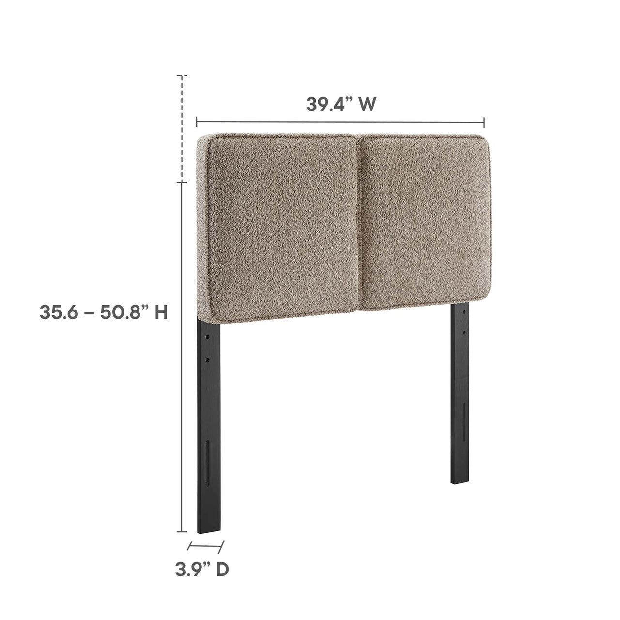 Division Textured Twin Headboard, Oatmeal
