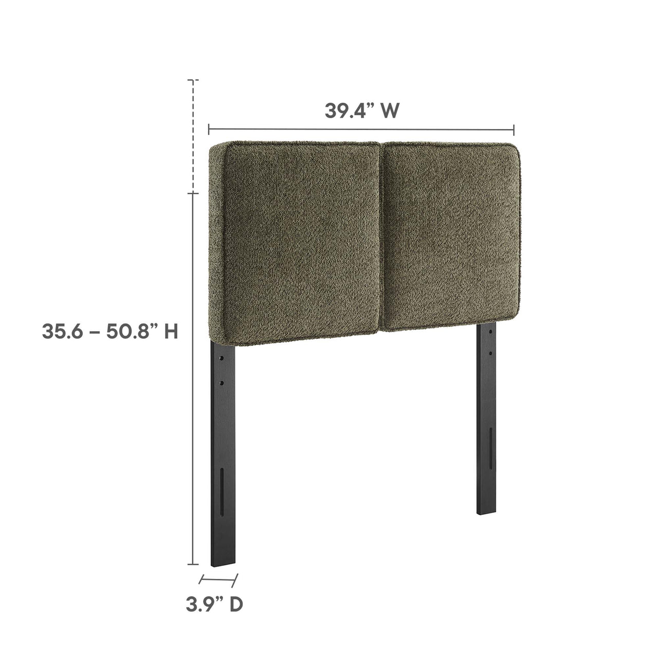 Division Textured Twin Headboard, Sage