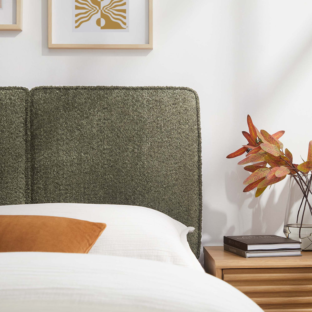 Division Textured Twin Headboard, Sage