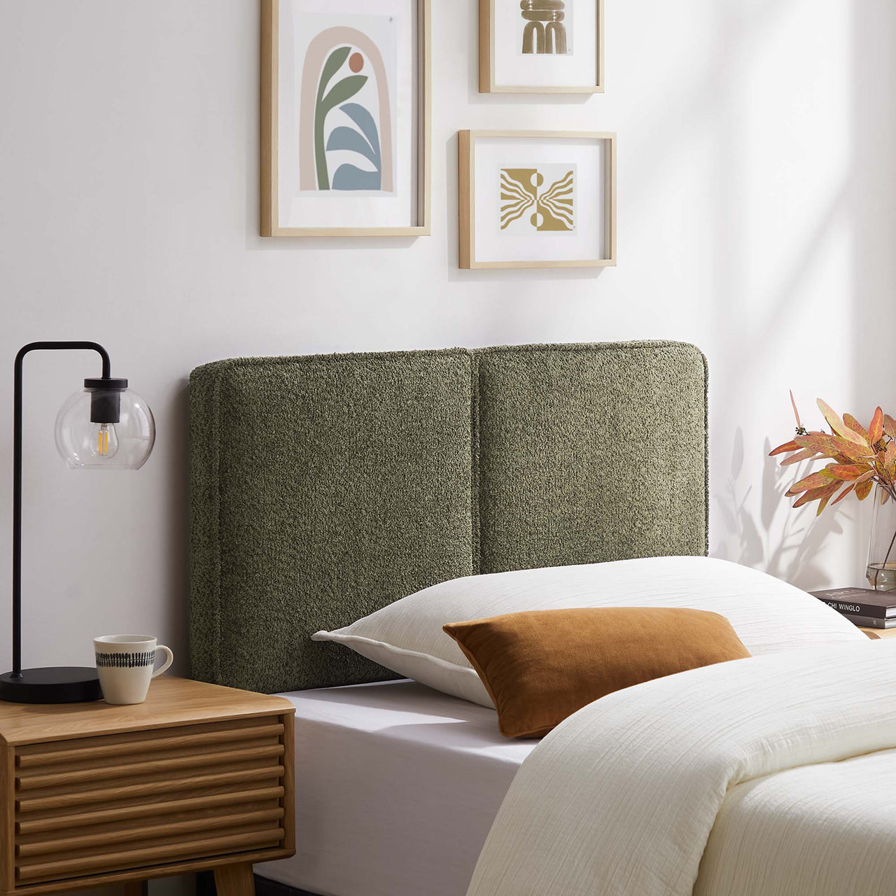 Division Textured Twin Headboard, Sage