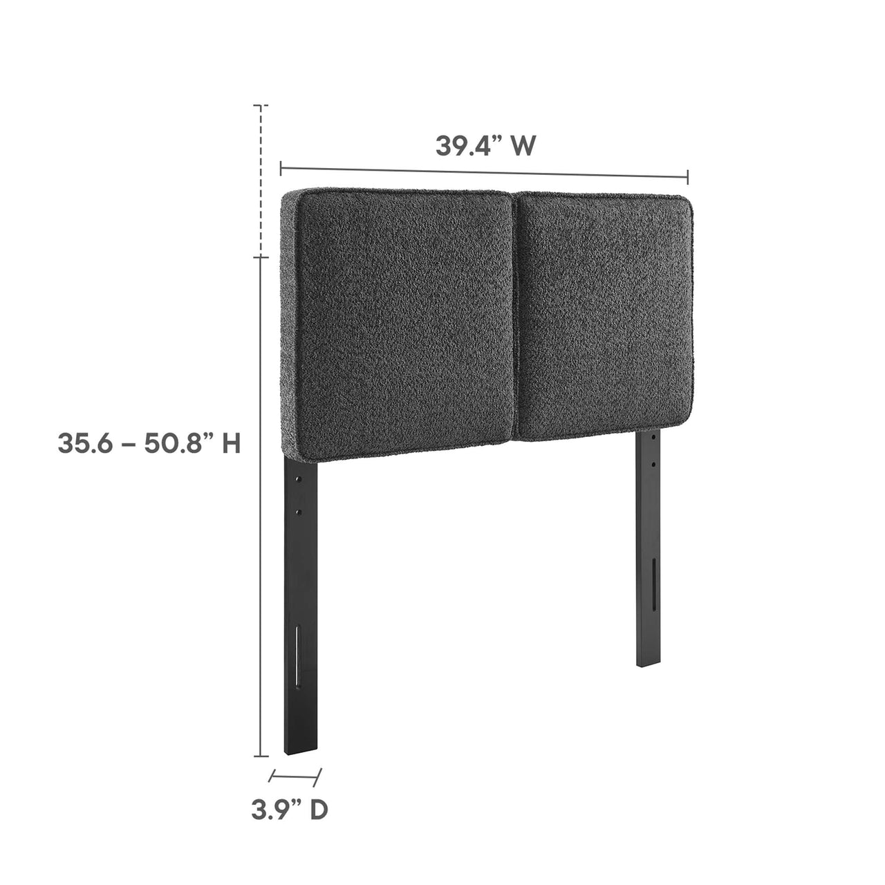 Division Textured Twin Headboard, Slate