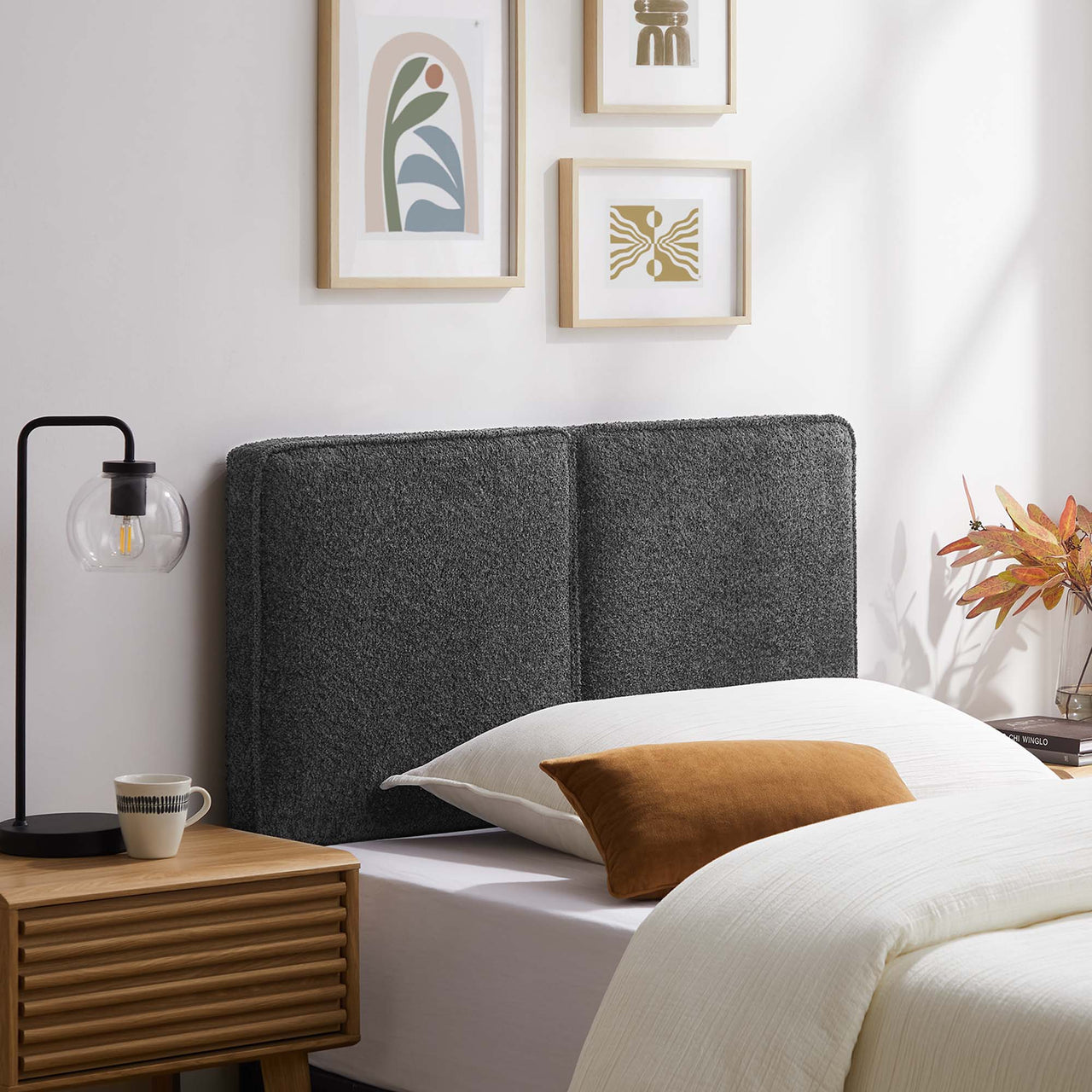 Division Textured Twin Headboard, Slate