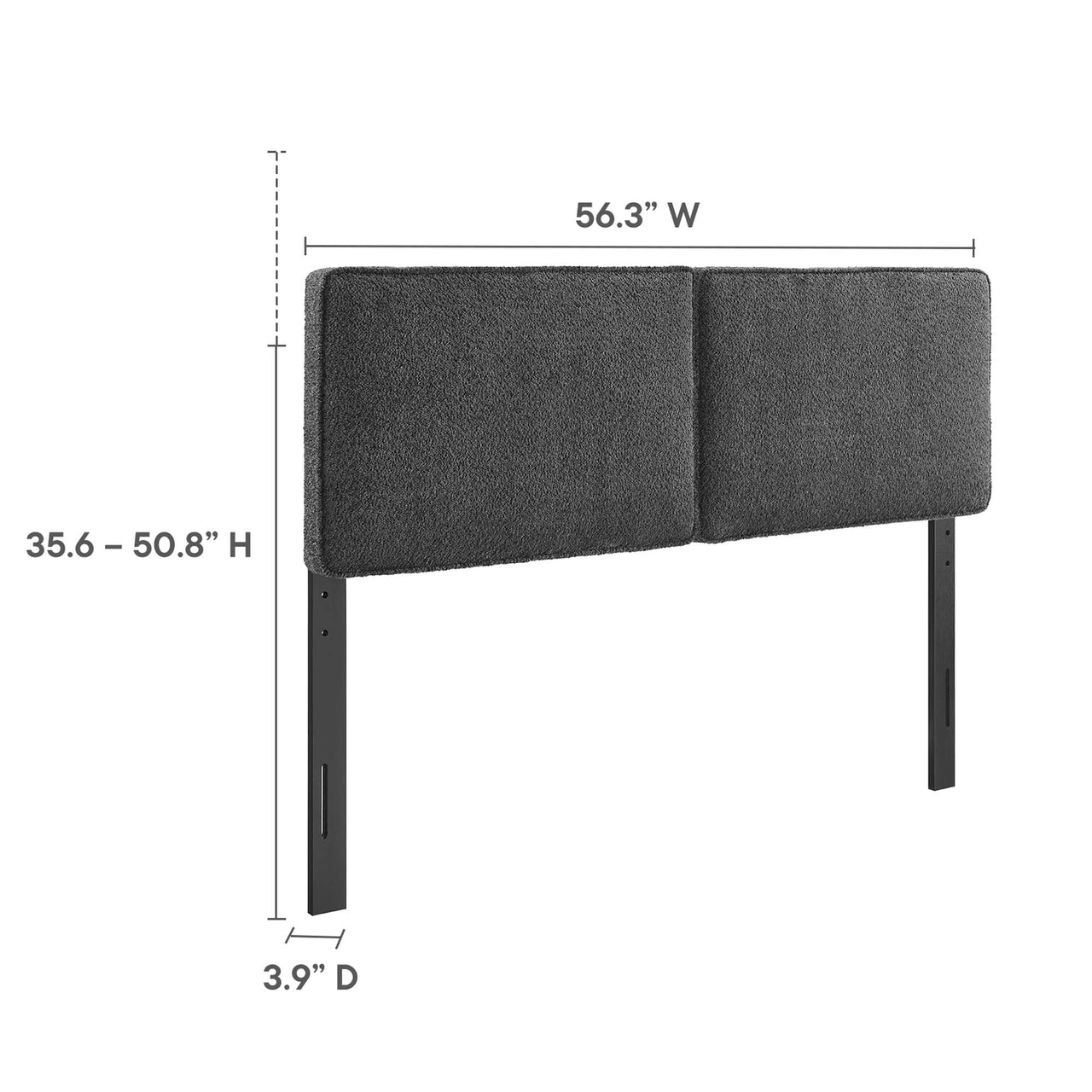 Division Textured Full Headboard, Slate