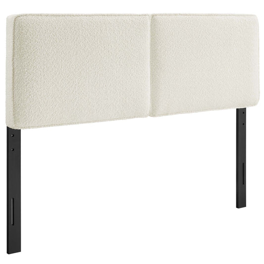 Division Textured Queen Headboard, Cream