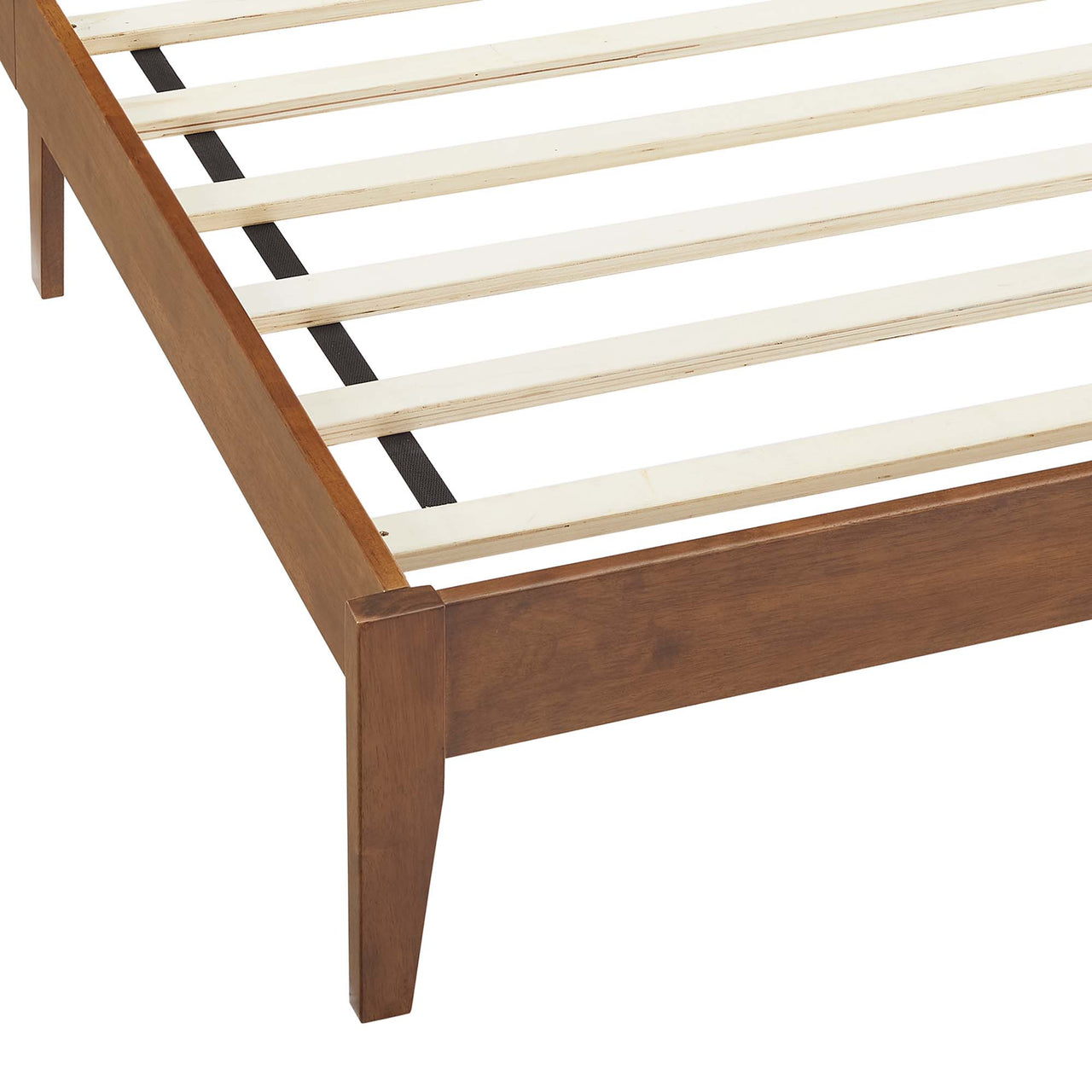 Netun Twin Platform Bed, Walnut