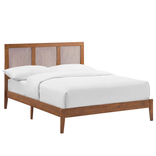 Netun Full Platform Bed, Walnut