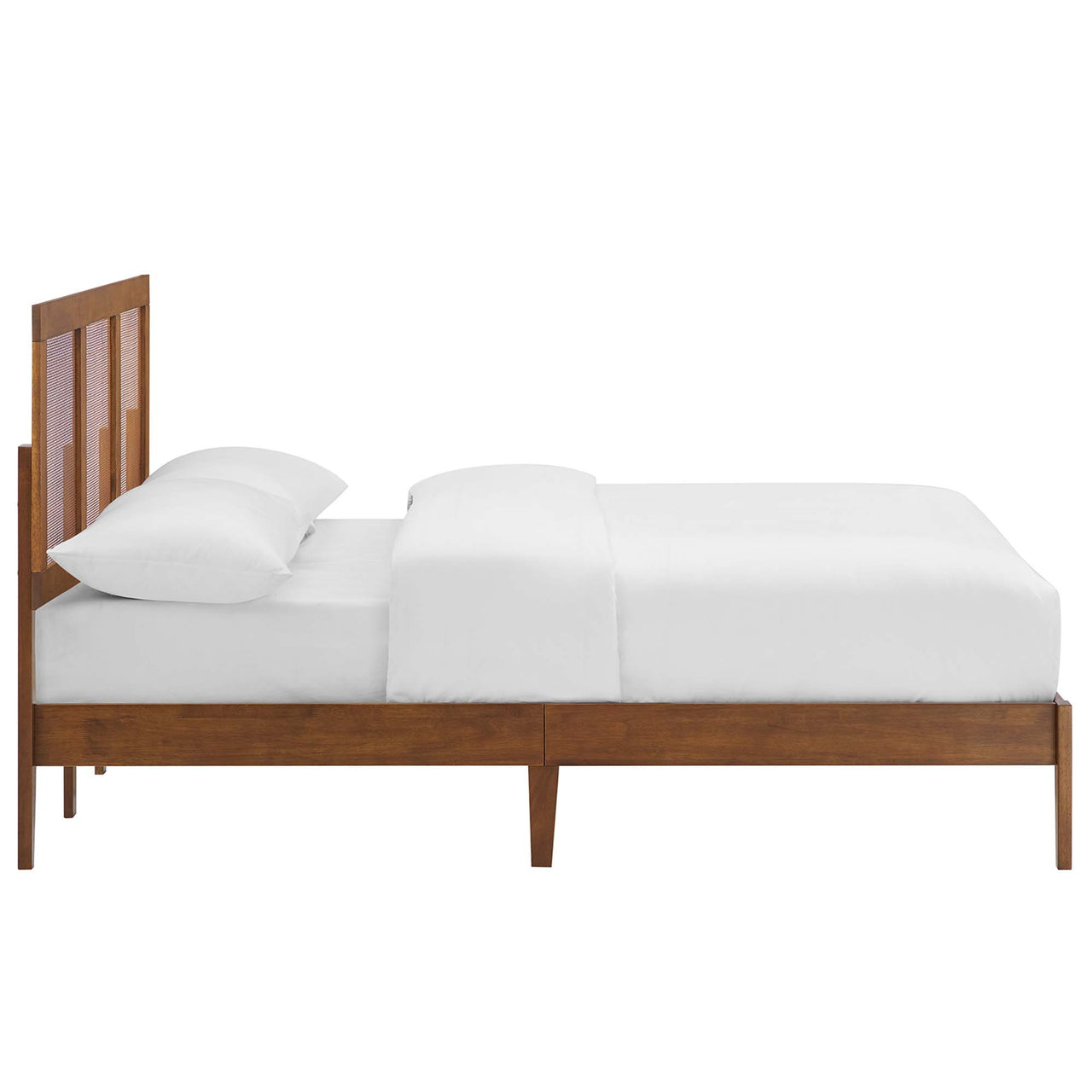 Netun Full Platform Bed, Walnut