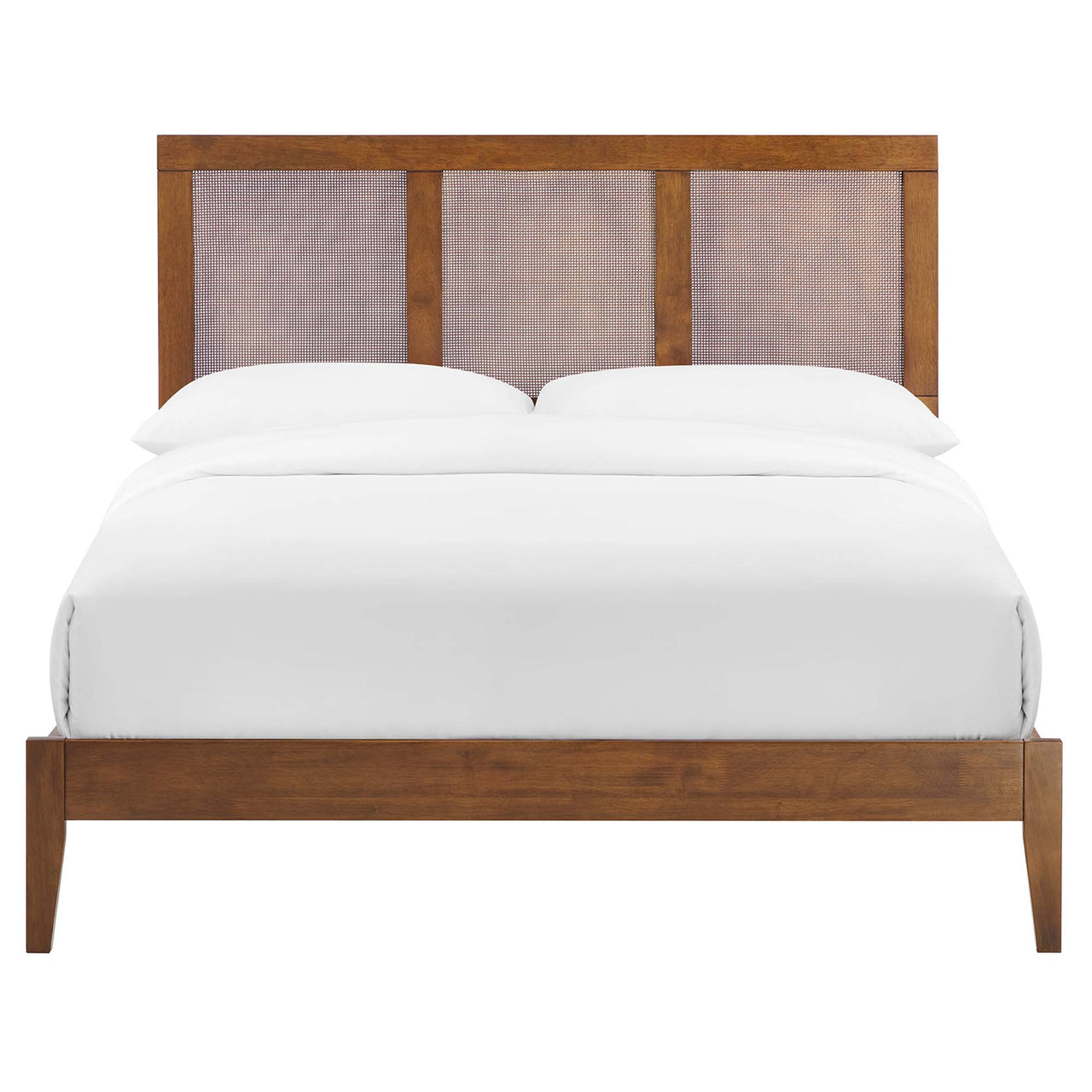 Netun Full Platform Bed, Walnut