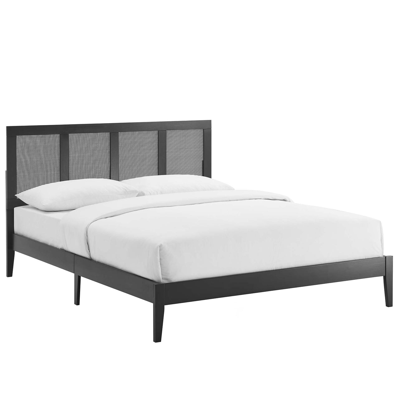 Netun Queen Platform Bed, Black