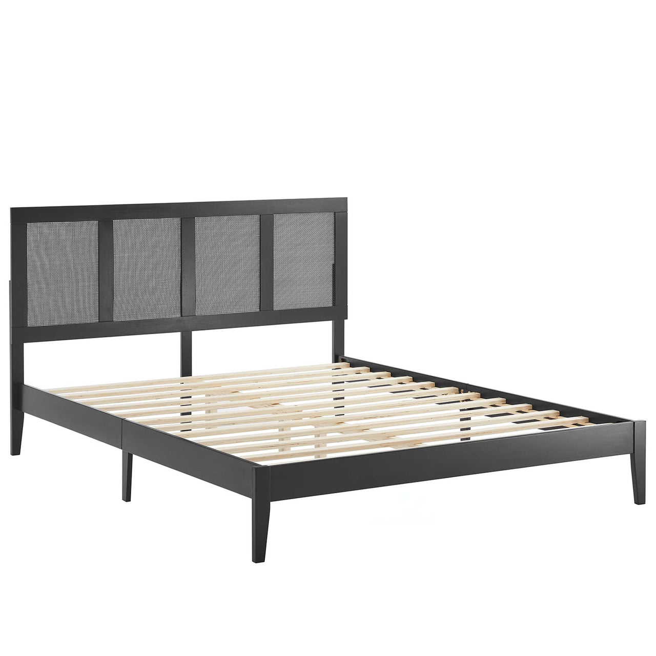 Netun King Platform Bed, Black