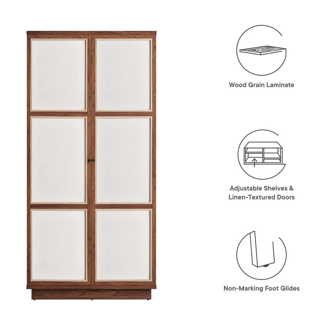 Embria Tall Storage Cabinet, Walnut