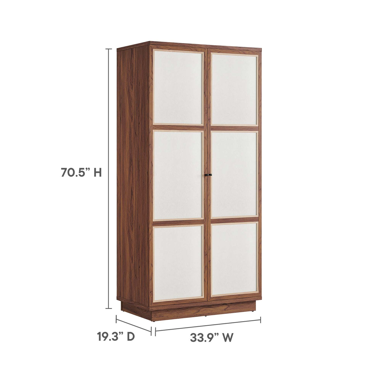 Embria Tall Storage Cabinet, Walnut