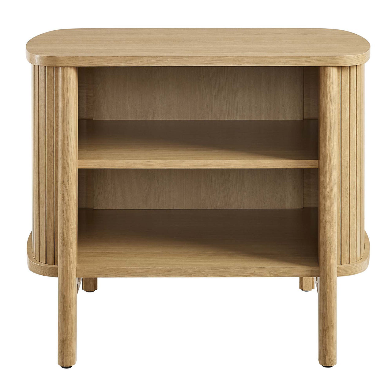 Callan Fluted Nightstand, Oak