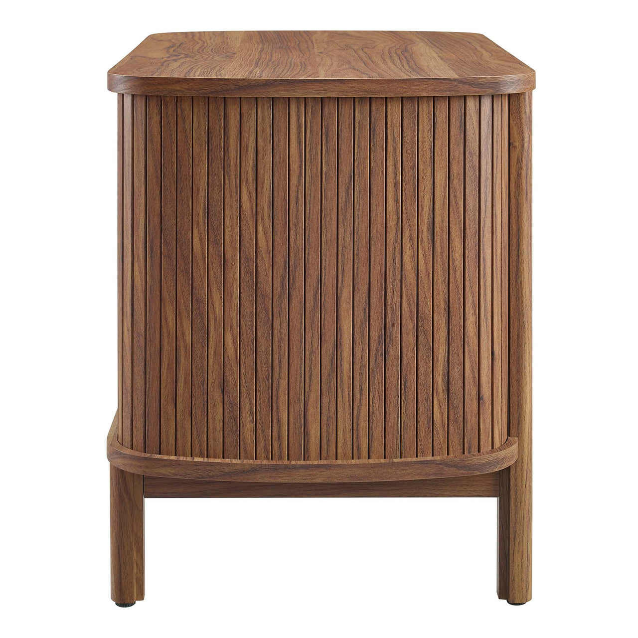Callan Fluted Nightstand, Walnut