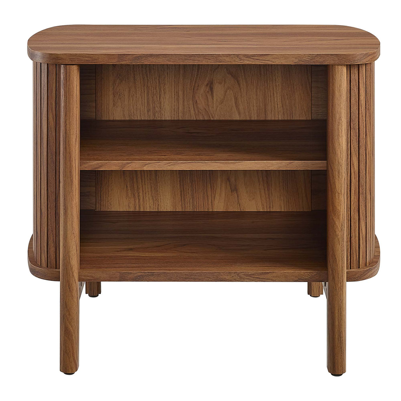Callan Fluted Nightstand, Walnut
