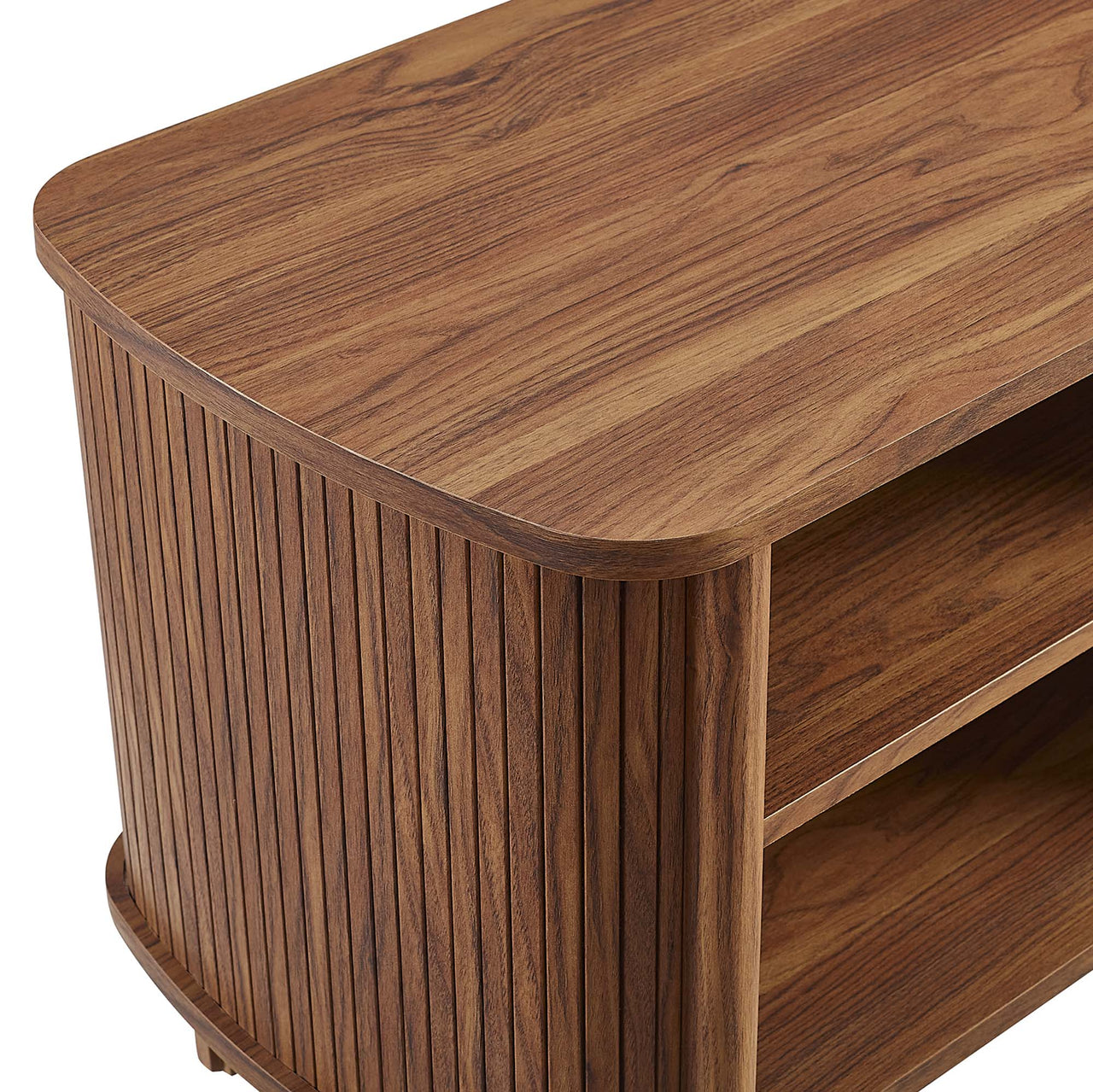 Callan Fluted Nightstand, Walnut