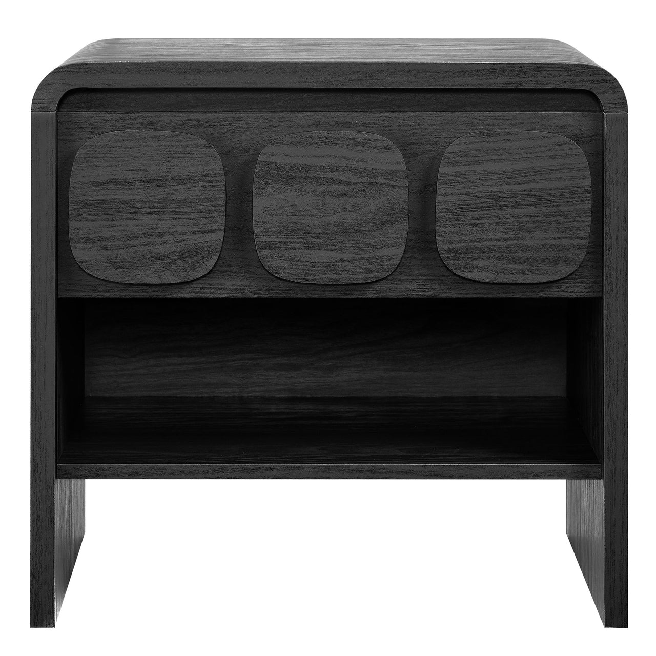 Aliyah Display Nightstand, Black