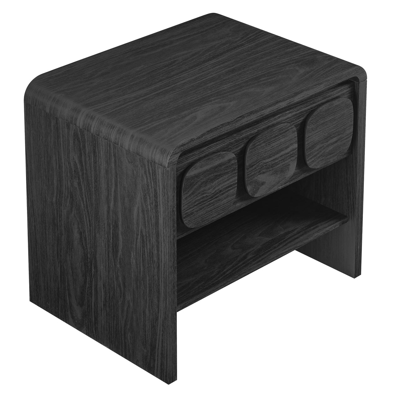 Aliyah Display Nightstand, Black