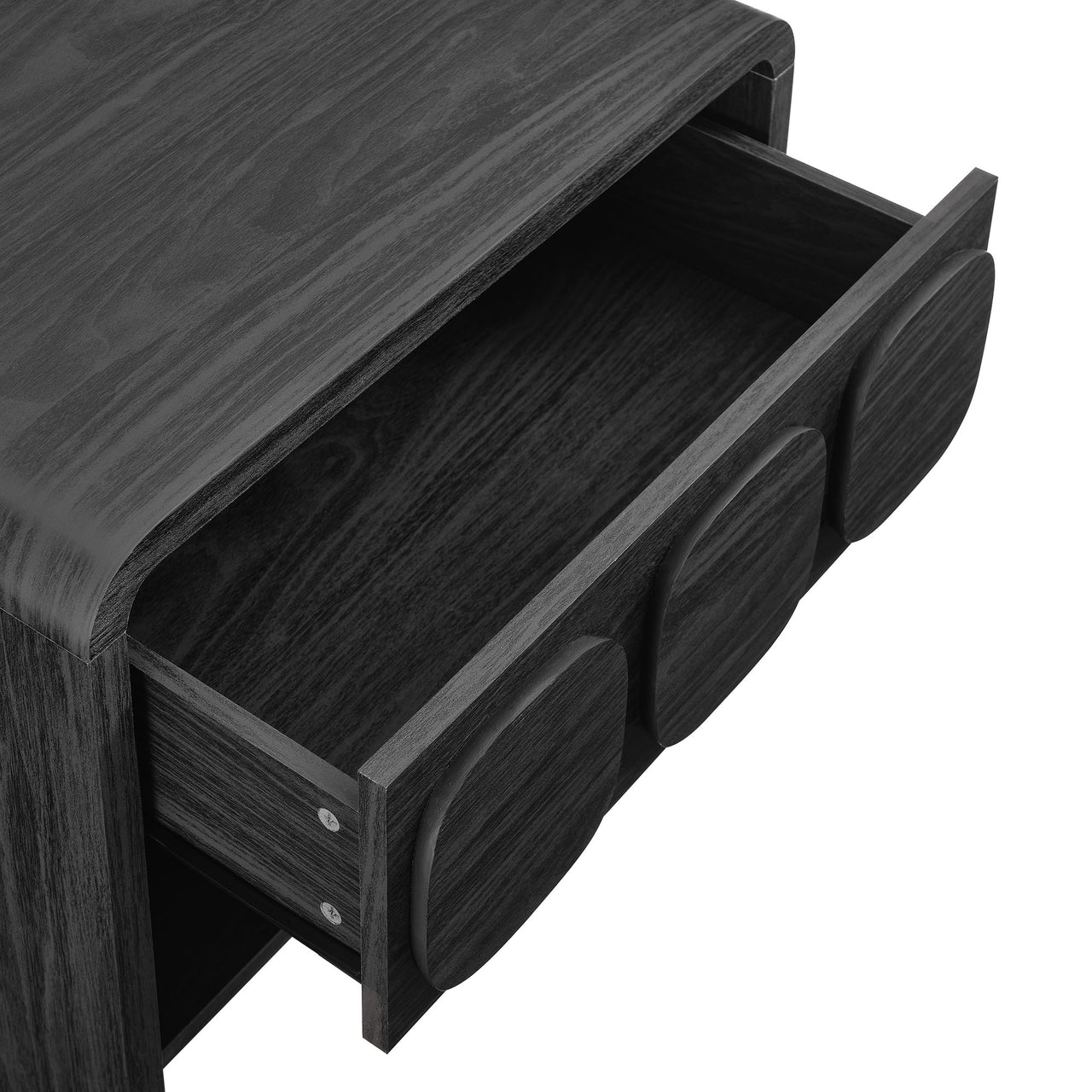 Aliyah Display Nightstand, Black