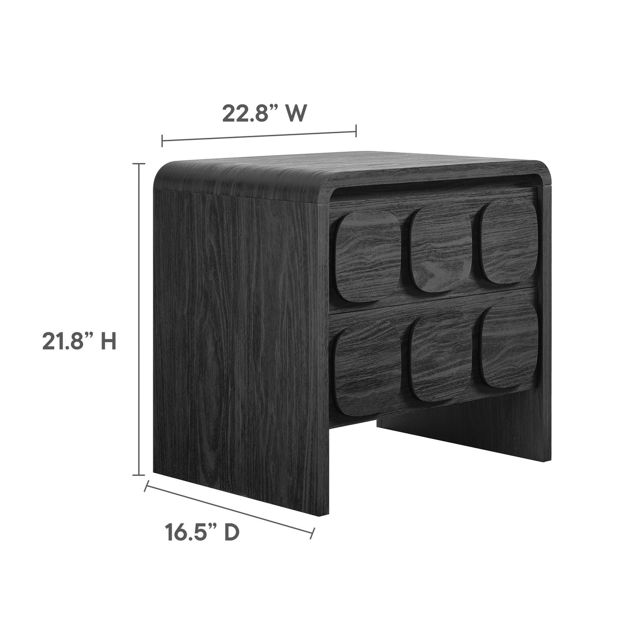 Aliyah Nightstand, Black